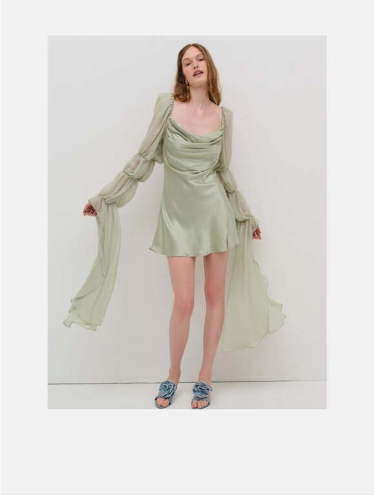 For Love And Lemons Green Mini Dress